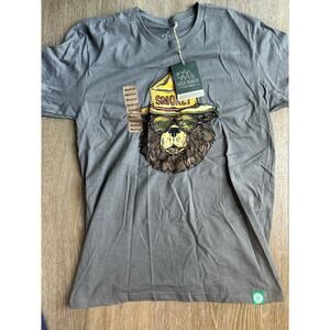 Wild Tribute SmokeyBear Groovy TShirt MediumGray Retro GraphicTree National Park